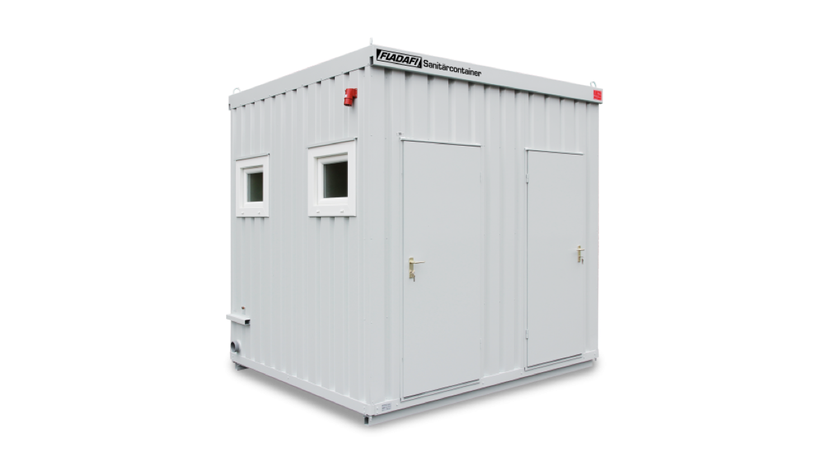 Bau-WC-Container (Doppelkabine) mieten – TFP Bau Mietpark Hagenow