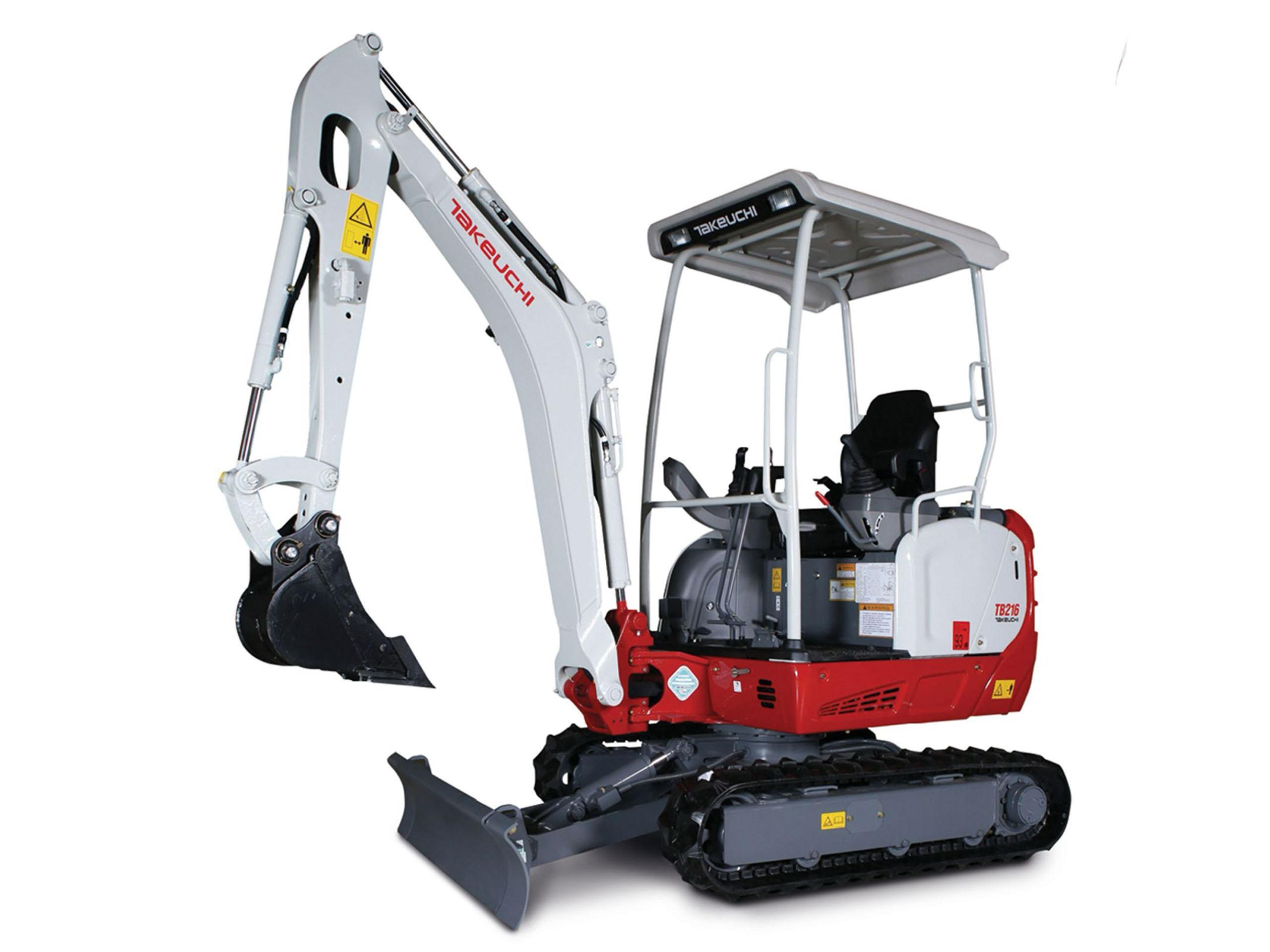 Minibagger Takeuchi TB 216 (1,6 t) mieten – TFP Bau Mietpark Hagenow